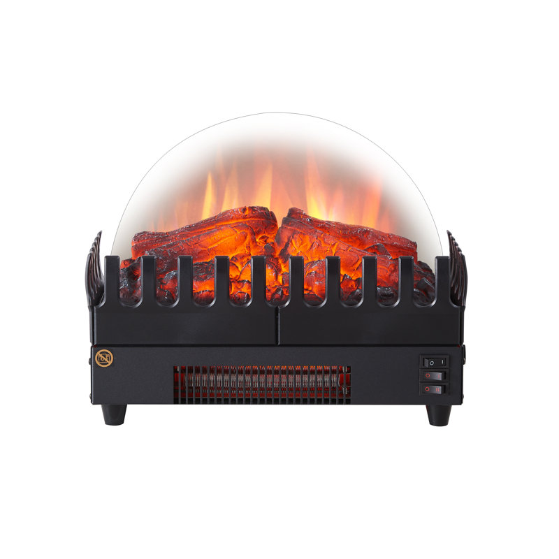 BASKET FLAMME 40cm W Black Electric Stove