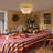 2-Light Ruffled Bowl Fabric Semi Flush Mount