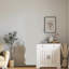 Armoire 29,5 po avec tablettes réglables, armoire à café en bois blanc polyvalente avec portes pour le salon, le vestibule, le rangement de la salle à manger et le garde-manger