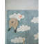 Washable Area Rug Clouds Blue