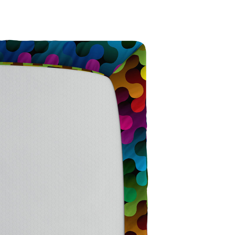 Microfiber Abstract Fitted Sheet, Twin XL Fitted Sheet