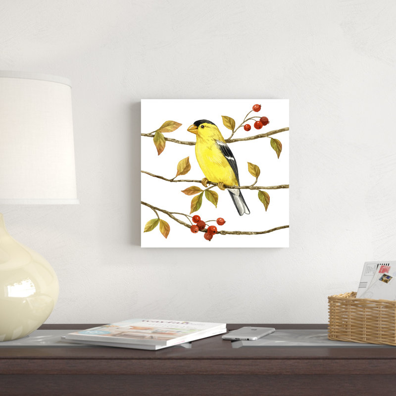 Oiseaux et baies II, H 12 po x l 12 po x P 1 po