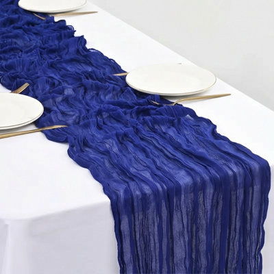 Chemin de table bleu royal Chemin de table Boho