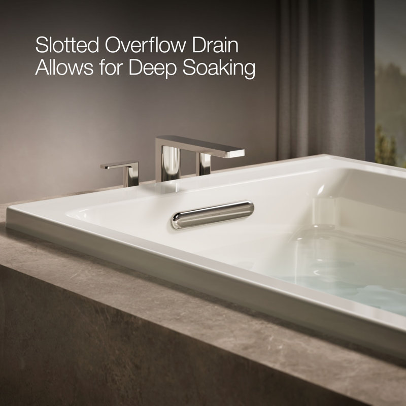 Archer 72" x 36" Drop-In Bathtub, Biscuit