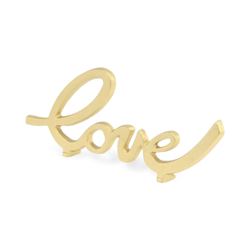 Pazel Text & Numbers Letter Block, Gold