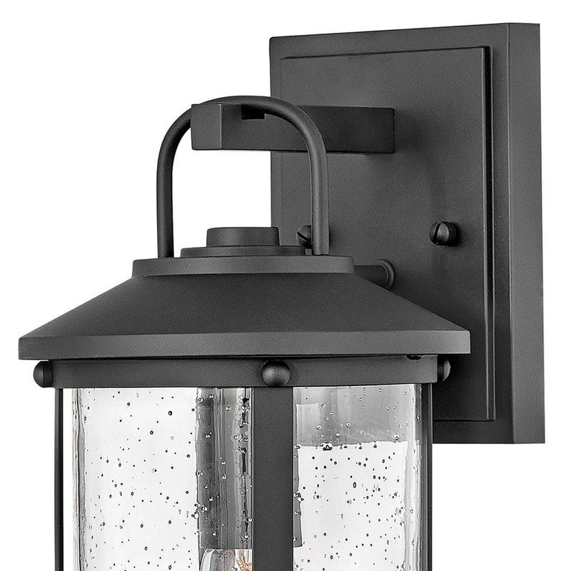Lakehouse Outdoor Wall Lantern, Black, 14.5" H x 7.25" W x 8.5" D
