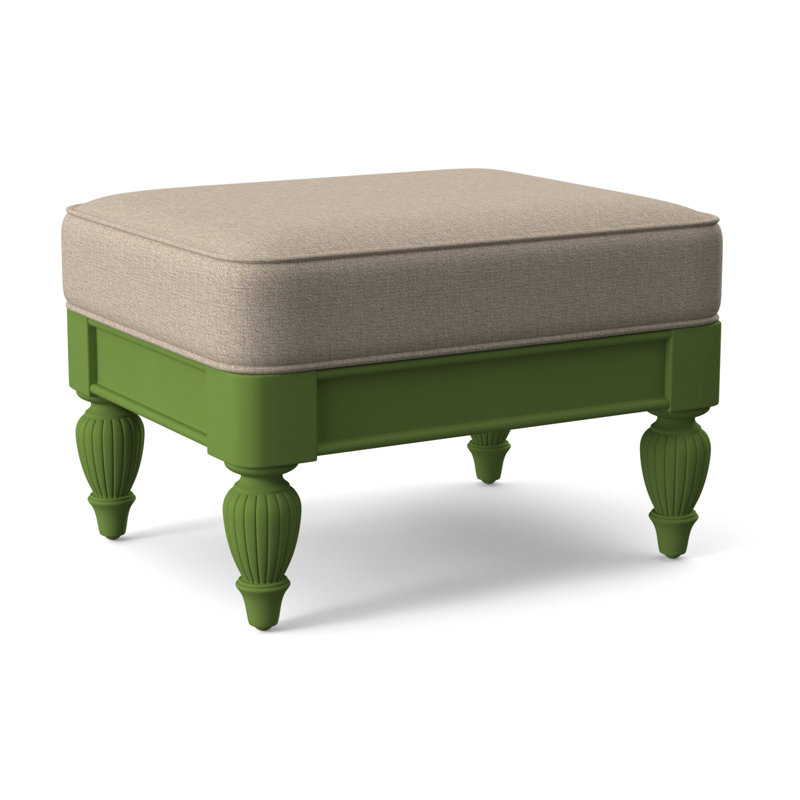 Grand View Ottoman, Eggshell Crypton Performance; 0884-93, Antique Black Finish