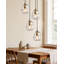 Ensemble de 2 luminaires suspendus en verre Modern