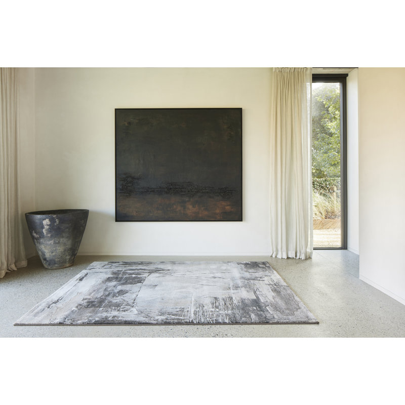 Cato Abstract Black Area Rug, Rectangle 120 x 170cm