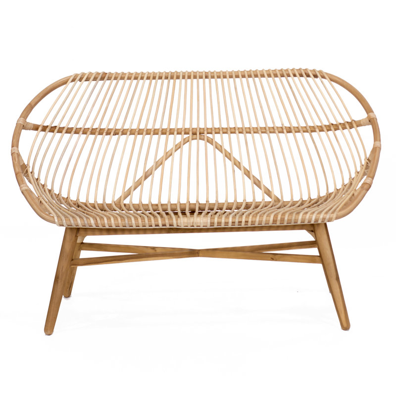 Banc de parc en rotin Allan