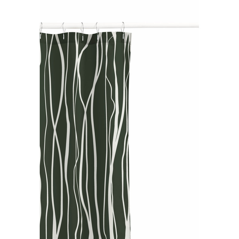 Legions Ultra-Thin Lightweight Shower Curtain, Green/Chimichurri