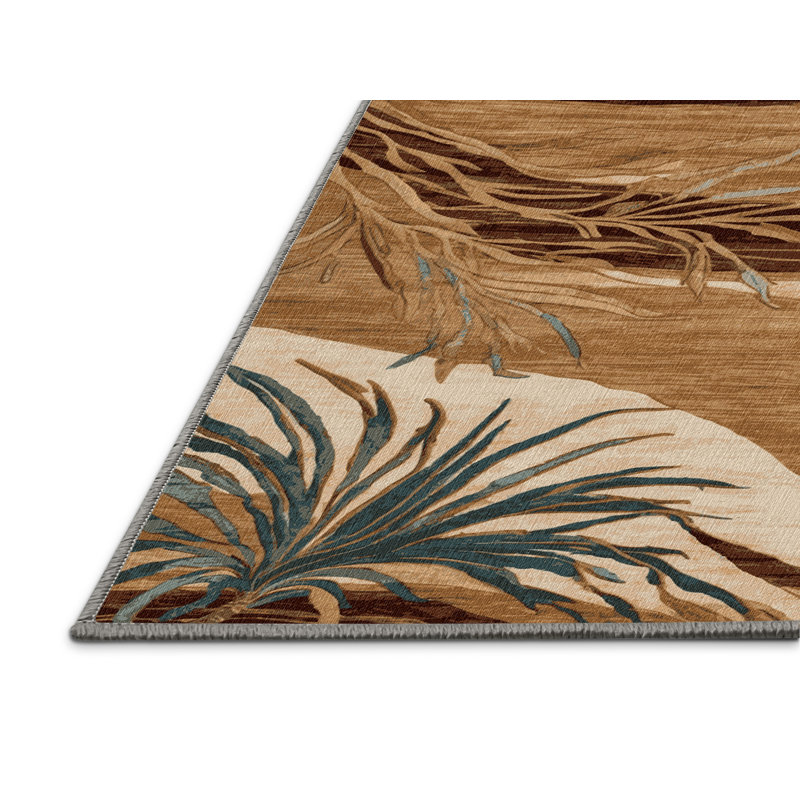 Tapis brun lavable à la machine, Tapis de couloir 2 pi x 4 pi