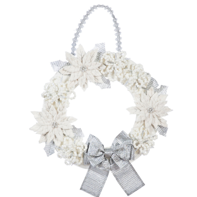 Couronne en textile 16,5 po floral door décoration