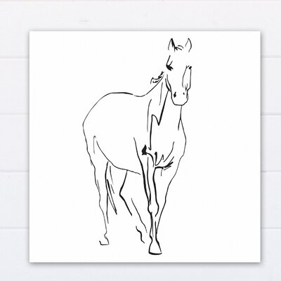 Union Rustic Horse Sketch On Canvas Print | Wayfair