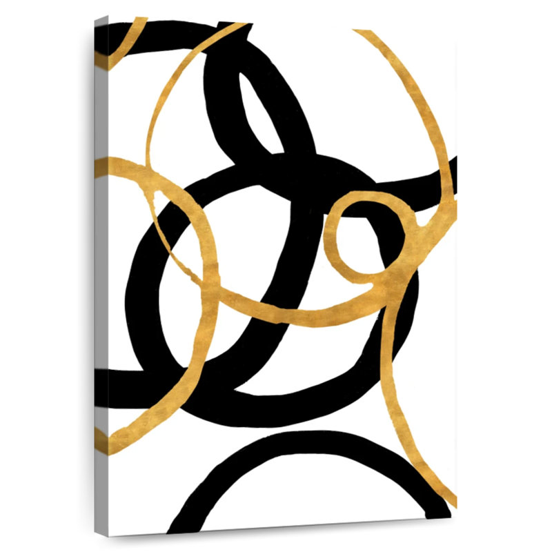 Avery Black And Gold Stroke II, 30" H x 20" W