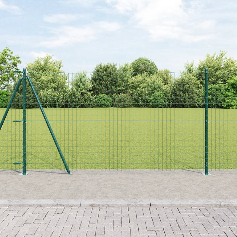Galvanised Steel Border Fencing, 120 x 1000 x 0.2 cm, Green