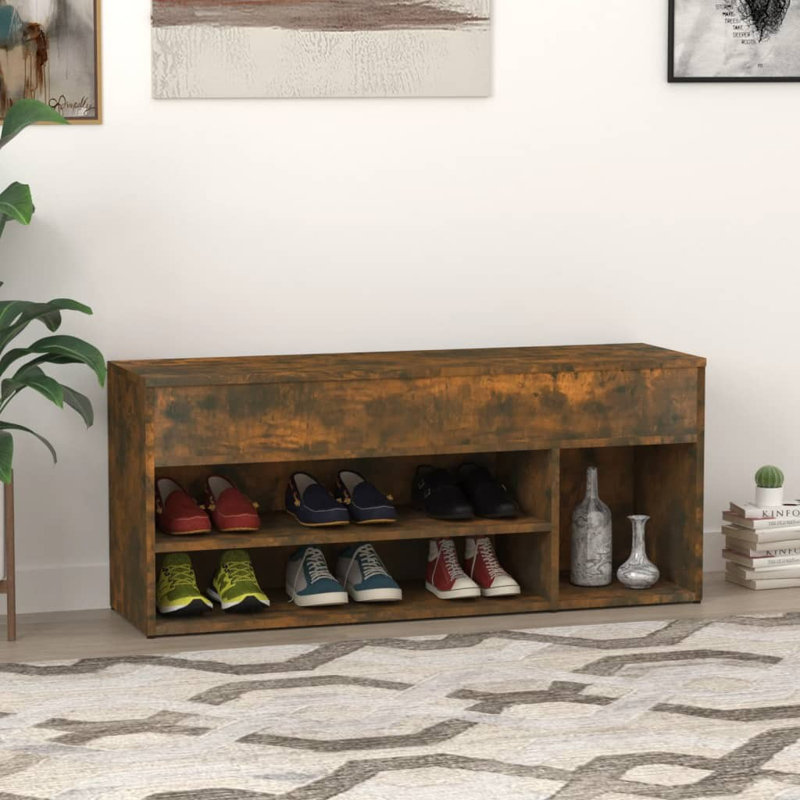 Shoe Cabinet 60x35x70 cm Engineered Wood, Smoked Oak
