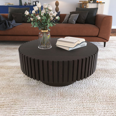 Table basse ronde fabriquée à la main