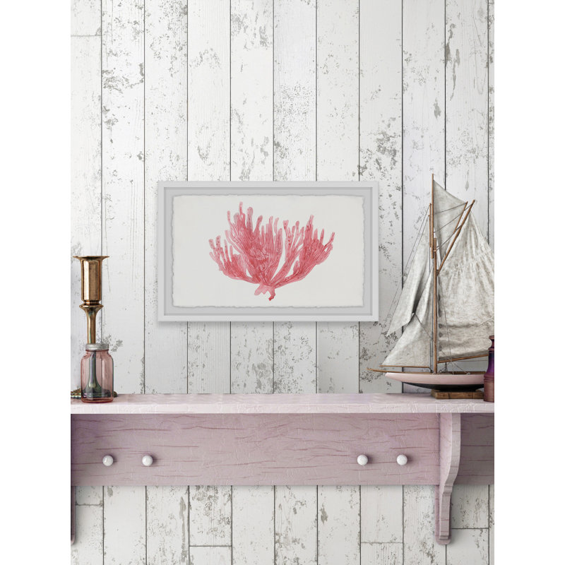 Lone Coral - Single Picture Frame Painting, 41 cm H x 61 cm W x 4 cm D