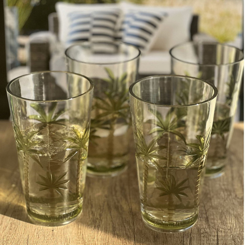 Verres en acrylique Palm Tree Design, 20 fl oz