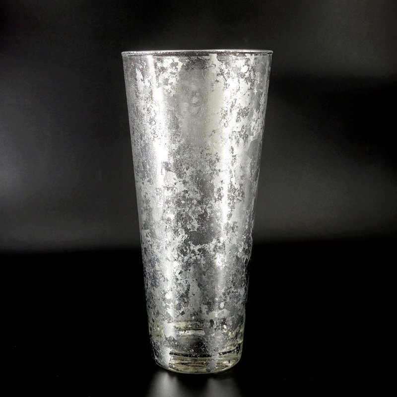 Vase Thassos, Argent argent, H 12 po x l 6 po x P 6 po