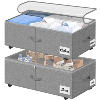 Beachcrest Home Fabric Underbed Storage