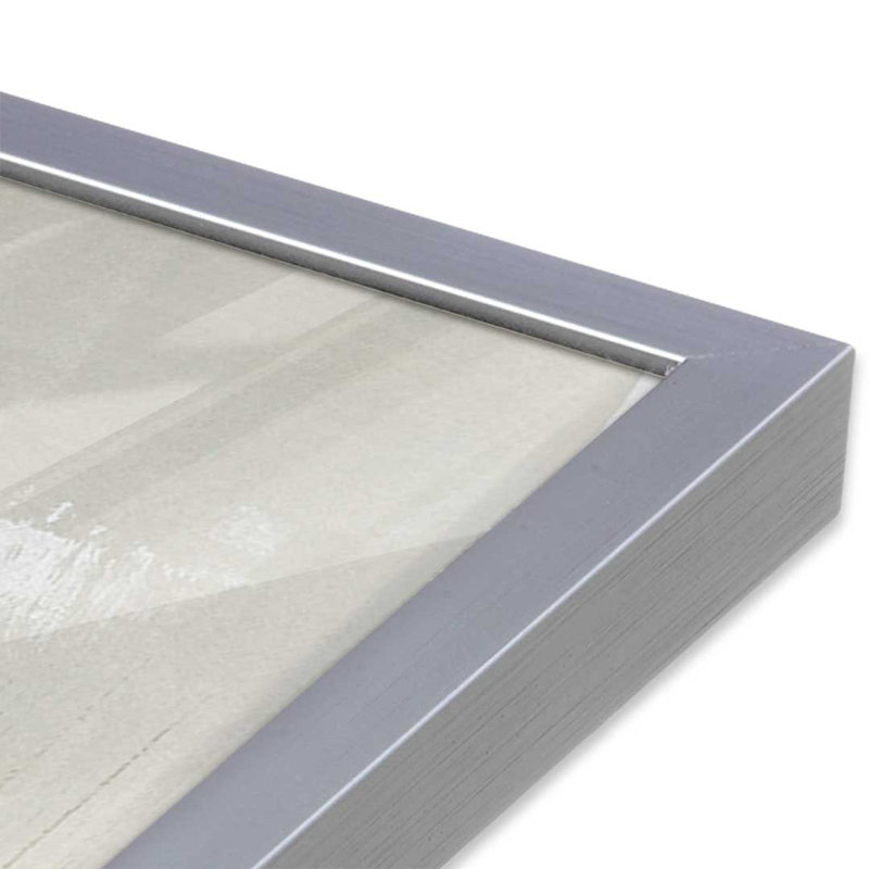 «Taupe Shimmer I» par June Erica Vess, reproduction d'art, H 20 po x l 20 po, Argent argent