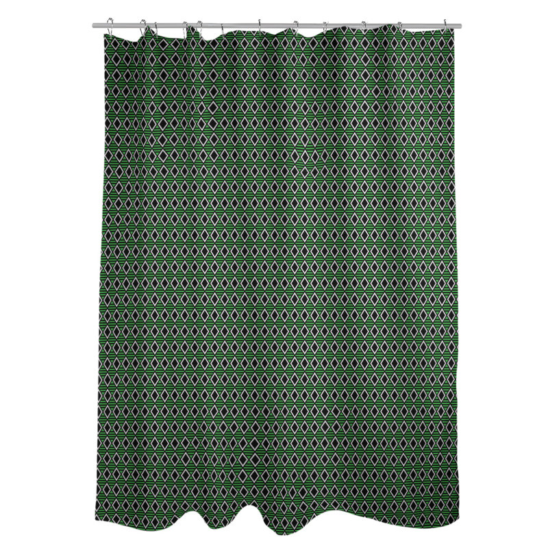 Rideau double double géométrique, Vert