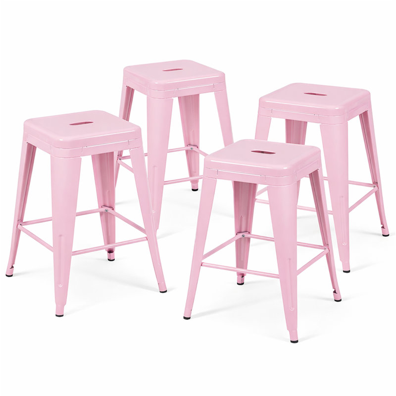 24 Inch Counter Height Stool(Only Dining Chairs), Rose, Tabouret de comptoir (siège d'une hauteur de 24 p