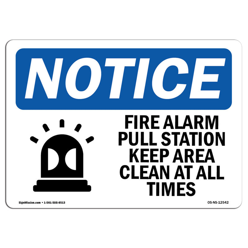 Avis - Station de tirage d'alarme d'incendie Keep