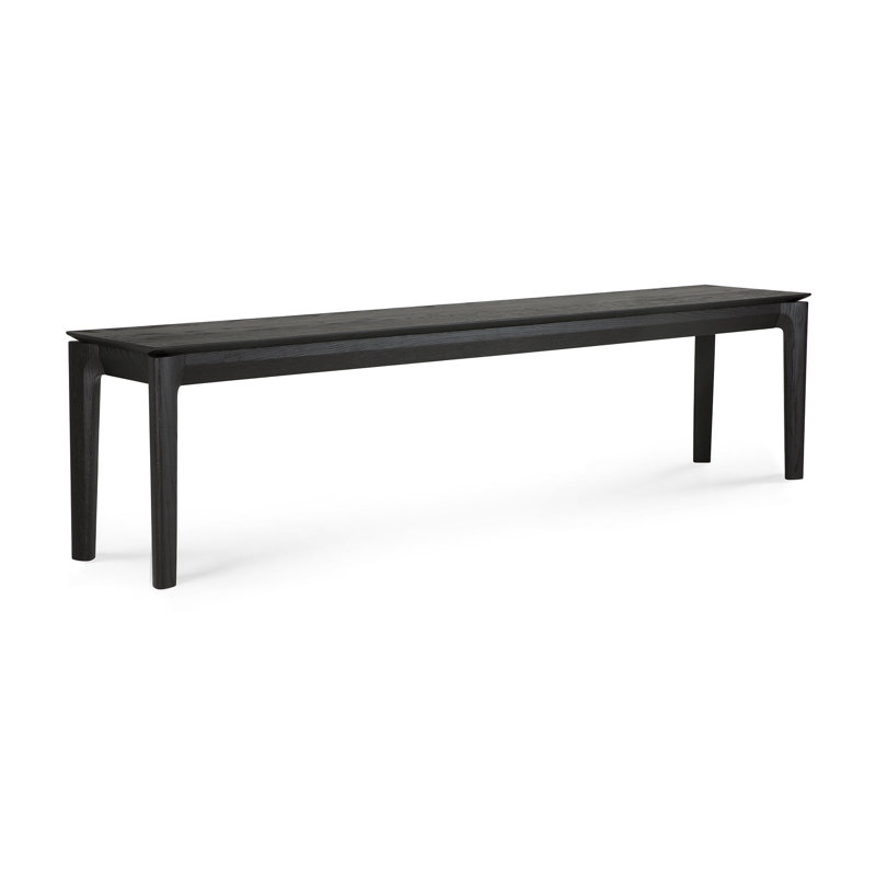 Bok Solid Wood Dining Bench, 18.1" H x 73.2" W x 13.8" D, Black