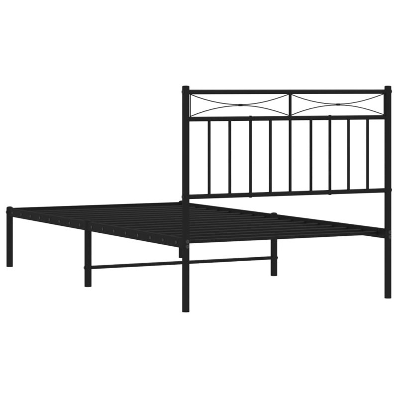 Abry Metal Bed, Black, 100 x 190 cm