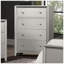Luxueux commode 1 pièce nickel brossé sur poignées 4 tiroirs à queue d'aronde anglaise avec glissières en métal finition champagne