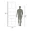 Garde-manger avec 5 tablettes et 4 portes, noir, gris clair