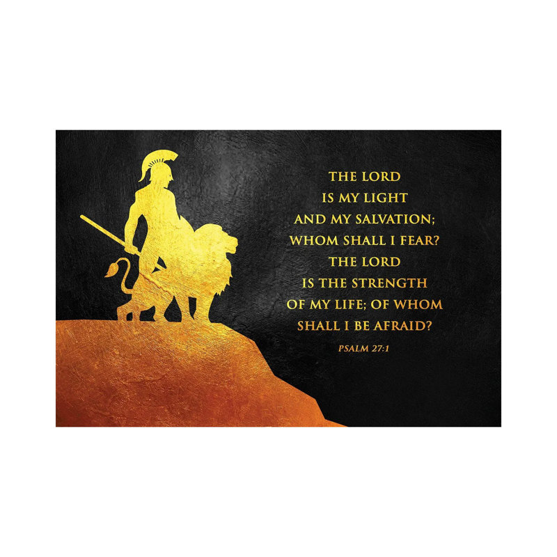 Psalm 27:1 Bible Verse by Adrian Baldovino - Print on Canvas, Wrapped Canvas, 20.32 cm H x 30.48 cm W