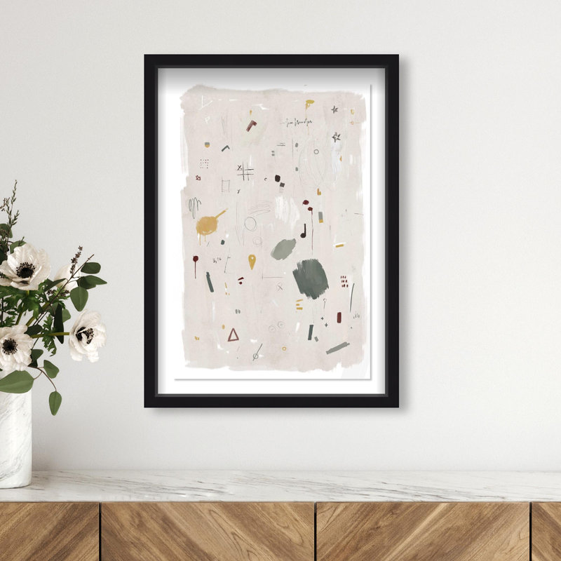 Oliver Gal Pieces of Me Abstract - Luxury Shadowbox Framed Wall Art, 25.5" H x 17.5" W, Black