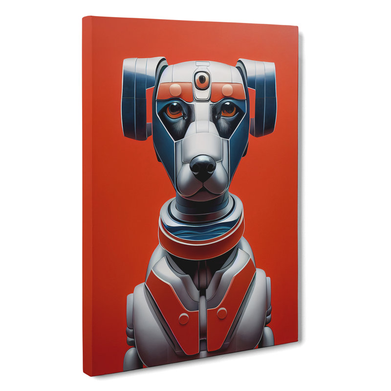 Robo Dog - Wrapped Canvas, 50cm H x 35cm W x 3cm D
