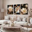 Élégant tableau mural floral sur toile tendue (ensemble de 3)-987055325