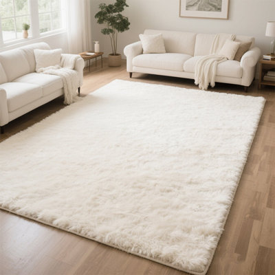Mercer41 Soft Plush White Shag Modern...