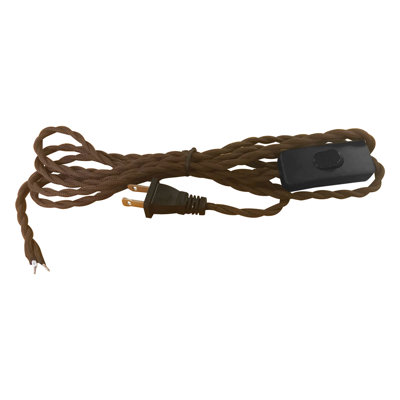 Cordon de lampe torsadée couvert de tissu