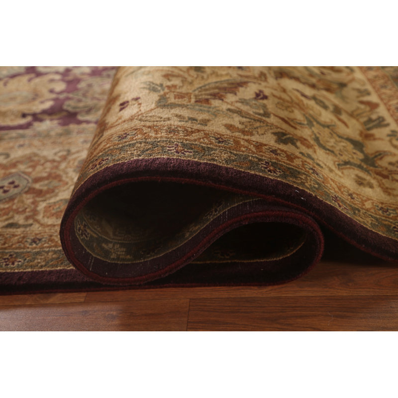 Tapis oriental floral mauve et doré 9 x 12