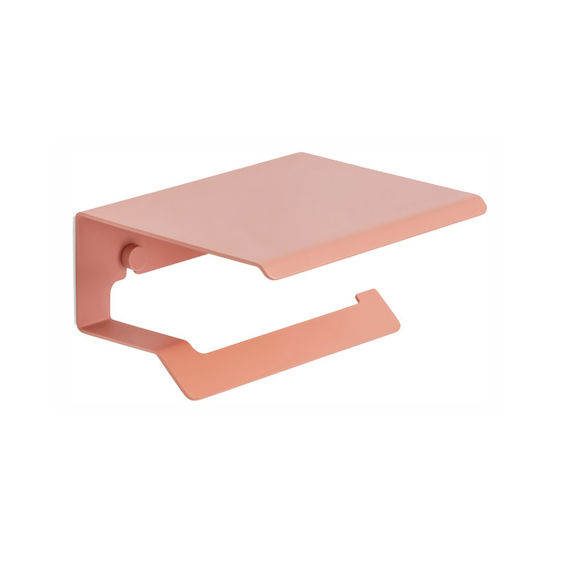 Porte-papier hygiénique mince avec couvercle, Saumon