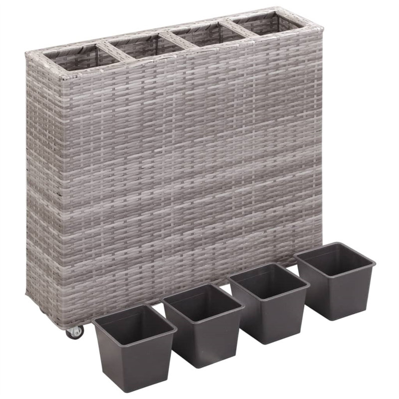 Federalsburg Planter Box, 79cm H x 80cm W x 22cm D, Grey