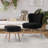 Upholstered Side Chair with Ottoman-1215658422