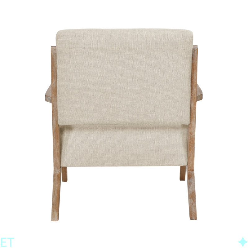 Chaise d'appoint moderne capitonnée 1pc, Sable