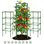Support à tomates 3 pièces avec pinces, cage à plante carrée de 43,3 po de hauteur et hauteur réglable