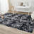 Dark gray shag area rug plush carpet-1660632880