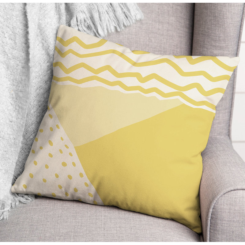 Coussin décoratif intérieur / extérieur, Jaune
