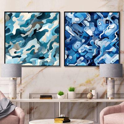 Cragi - ensemble de 2 collages carrés abstraits