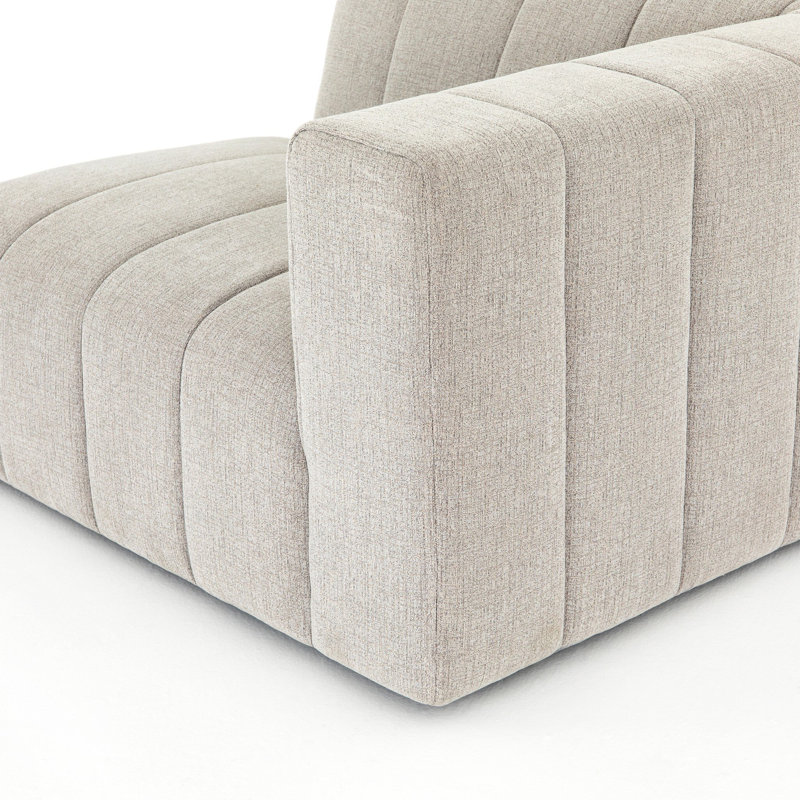 Langham Channeled Raf Piece, Light Gray Napa Sandstone, Left Hand Facing